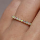 13 Stone Crystal Opal Ring with 4 Diamonds