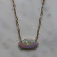 Semi Black Opal Pendant - 9K Yellow Gold