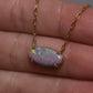 Semi Black Opal Pendant - 9K Yellow Gold
