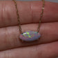 Semi Black Opal Pendant - 9K Yellow Gold