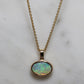 Crystal Opal Pendant - 9K Yellow Gold