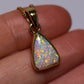 Crystal Triangle Pendant - 18K Yellow Gold