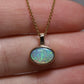 Crystal Opal Pendant - 9K Yellow Gold