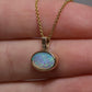 Crystal Opal Pendant - 9K Yellow Gold