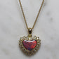 Flashy Black Opal Pendant With Diamonds - 18K Yellow Gold