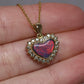 Flashy Black Opal Pendant With Diamonds - 18K Yellow Gold