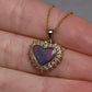 Flashy Black Opal Pendant With Diamonds - 18K Yellow Gold