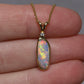 Crystal Opal Pendant With Diamond - 18K Yellow Gold