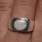 Mens Opal Ring - Sterling Silver