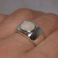Mens Opal Ring - Sterling Silver