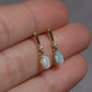 Crystal Opal Studs With Diamonds - 14K Yellow Gold