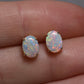 Crystal Opal Studs - 14K Yellow Gold