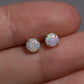 5mm Crystal Opal Studs - 14K Yellow Gold