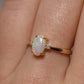 Milky Crystal Opal With Diamonds - 14K Yellow Gold
