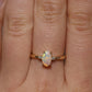 Milky Crystal Opal With Diamonds - 14K Yellow Gold