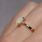 Milky Crystal Opal With Diamonds - 14K Yellow Gold