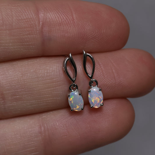 Crystal Opal Studs - Sterling Silver