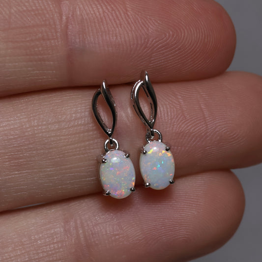 Crystal Opal Studs - Sterling Silver