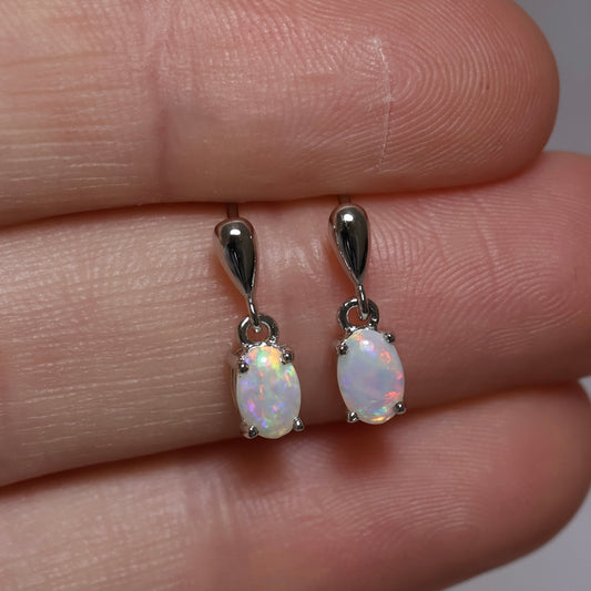 Crystal Opal Studs - Sterling Silver