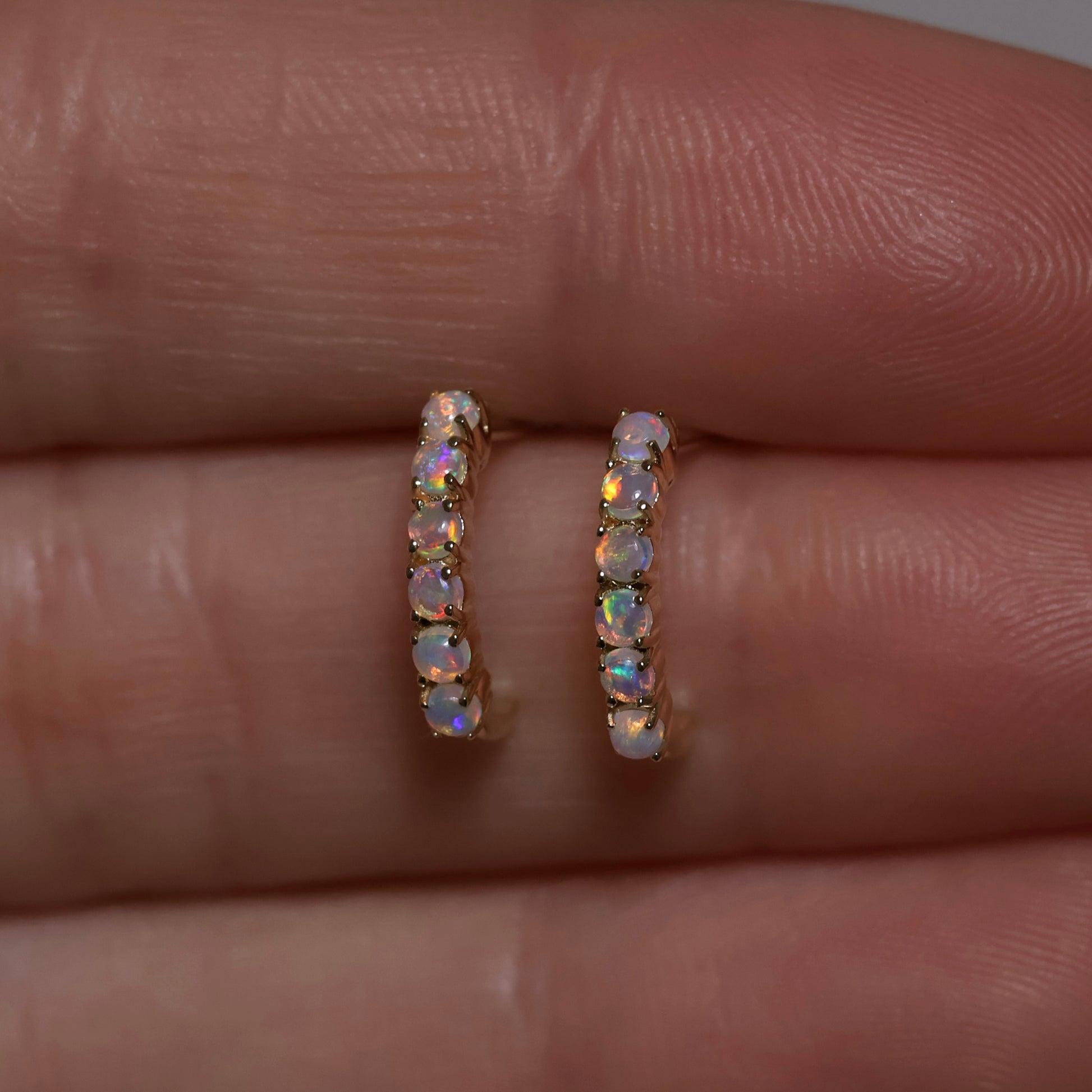 Multi Opal Studs - 14K Yellow Gold