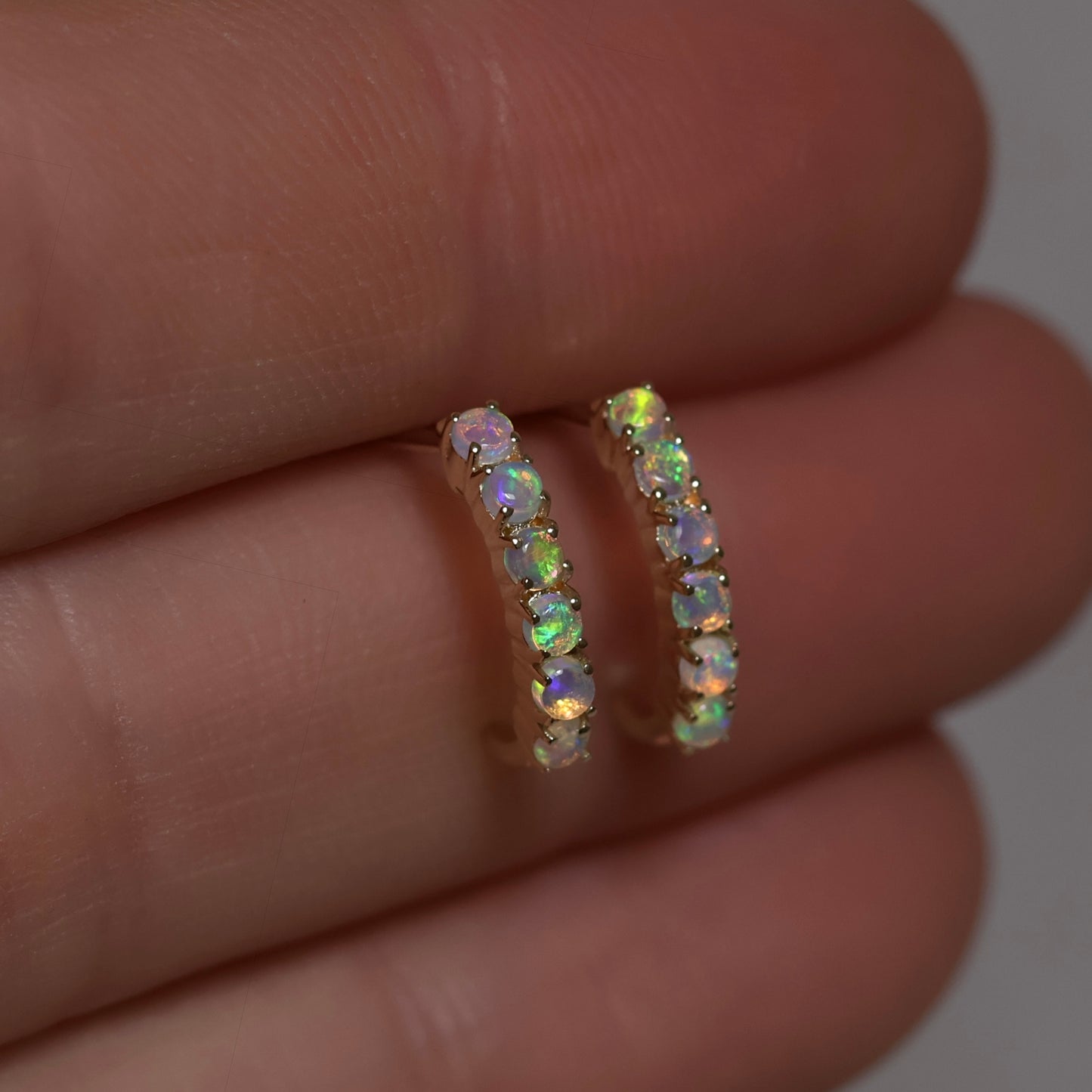 Multi Opal Studs - 14K Yellow Gold