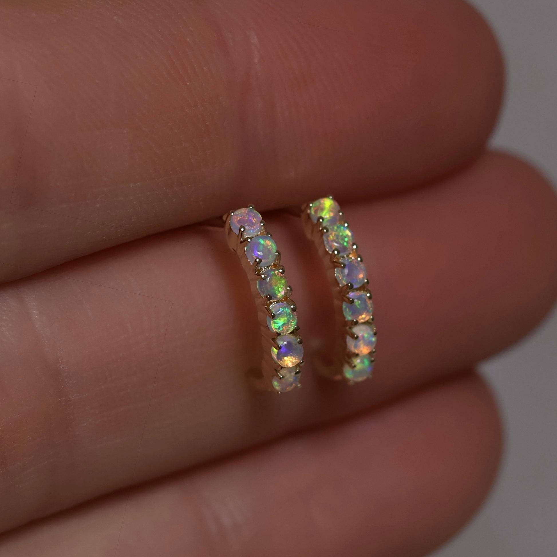 Multi Opal Studs - 14K Yellow Gold
