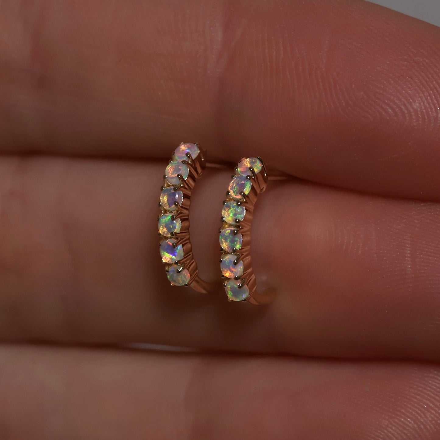 Multi Opal Studs - 14K Yellow Gold