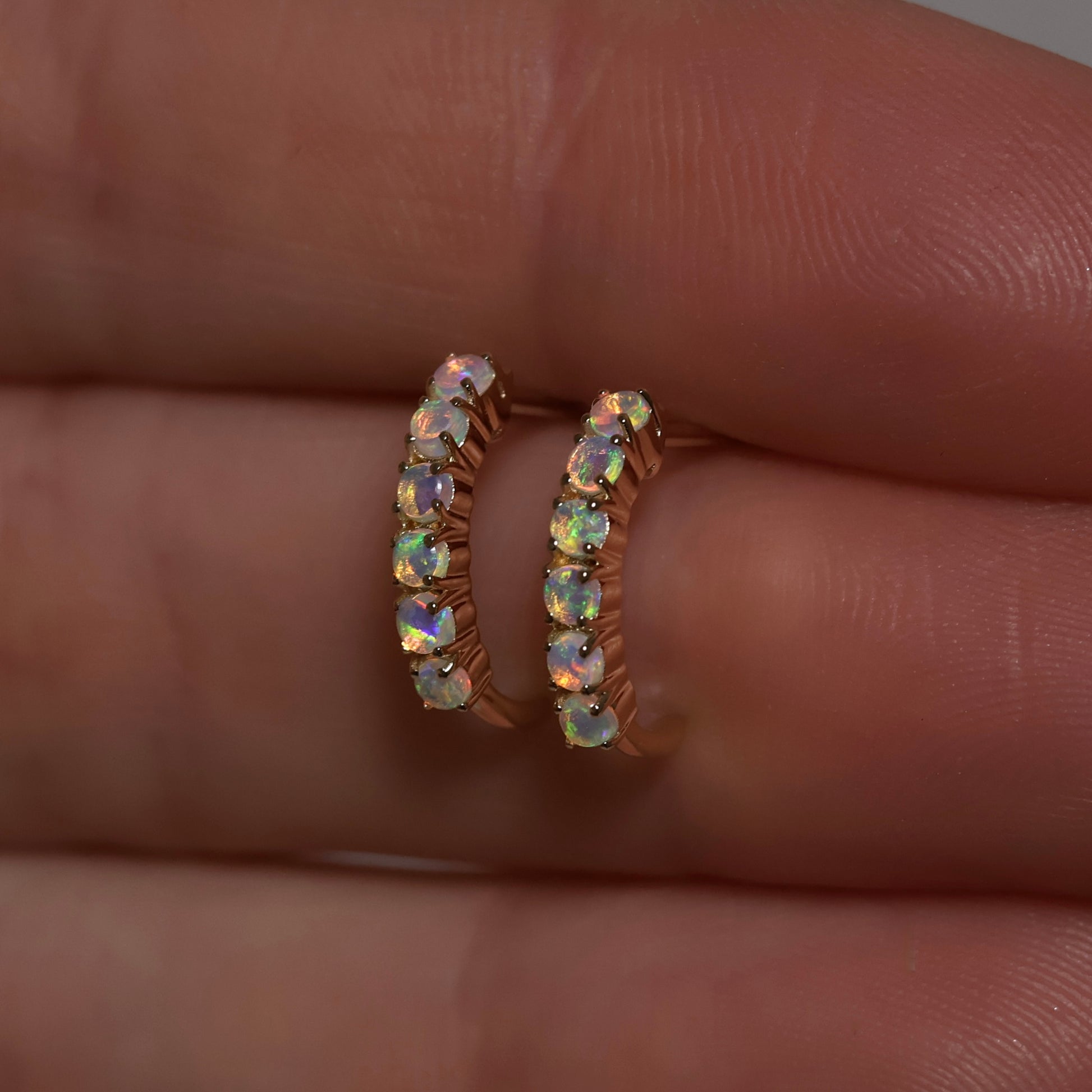 Multi Opal Studs - 14K Yellow Gold