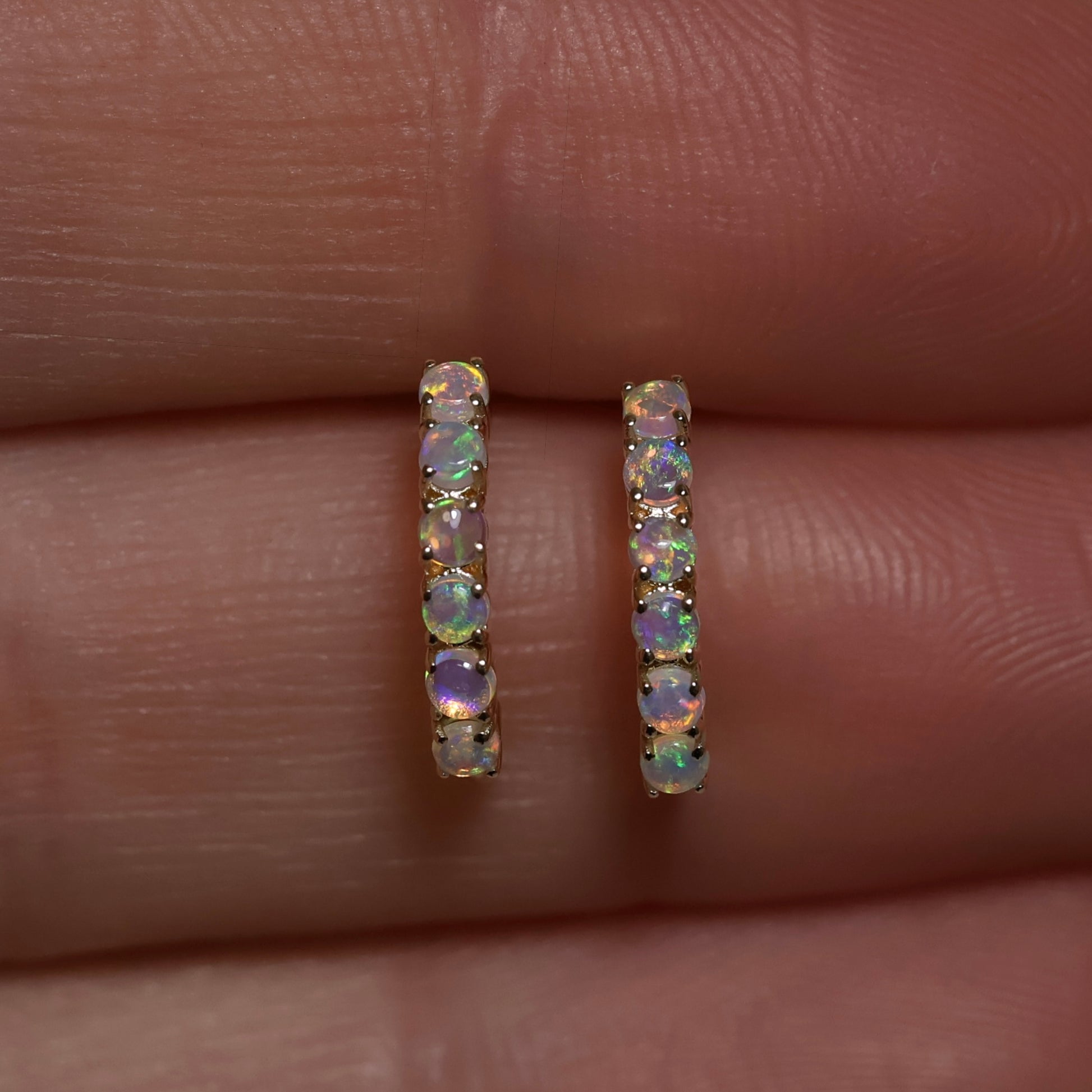 Multi Opal Studs - 14K Yellow Gold