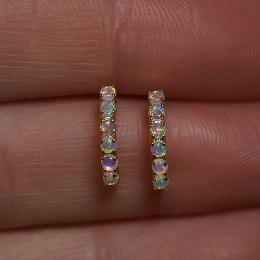 Multi Opal Studs - 14K Yellow Gold