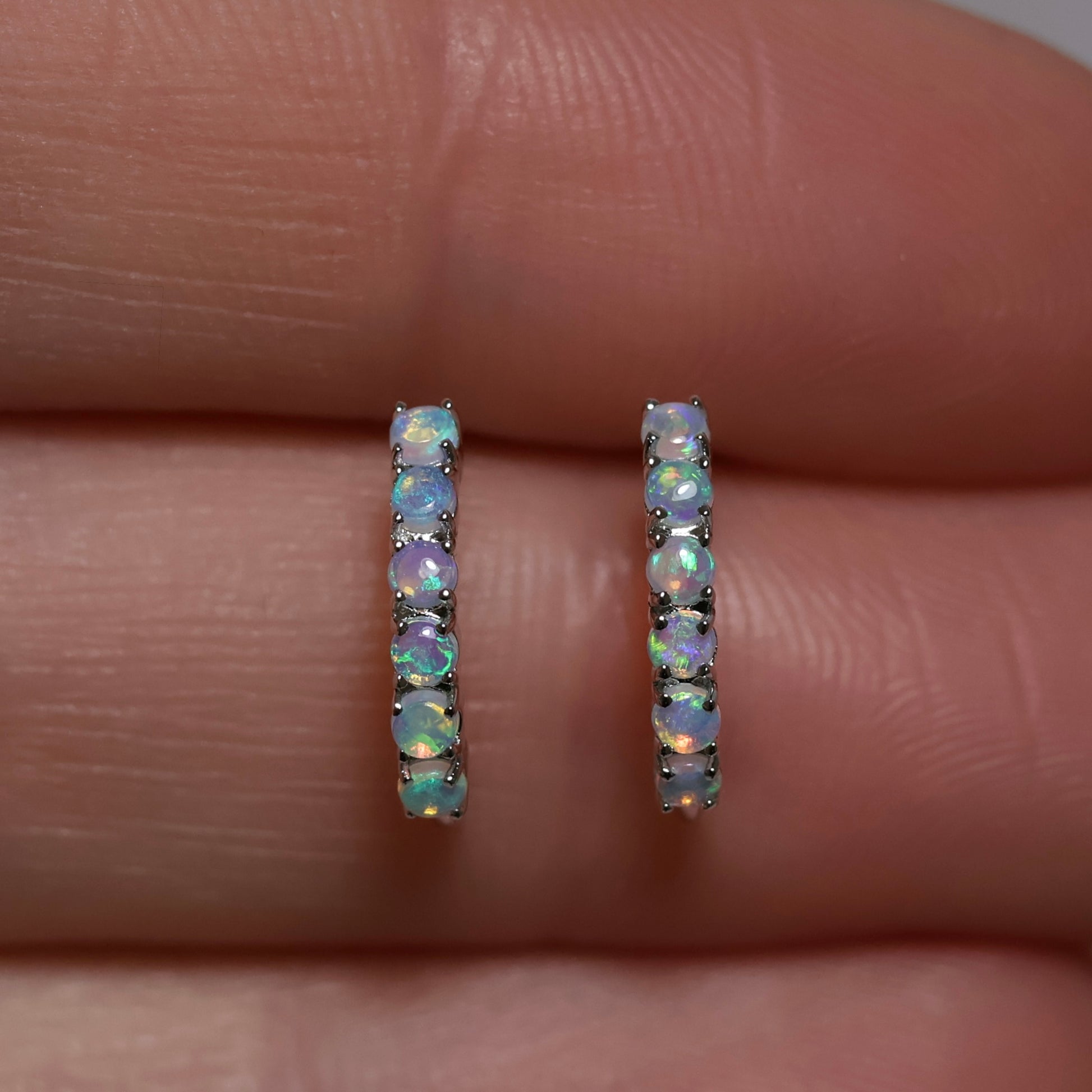 Multi Opal Studs - Sterling Silver