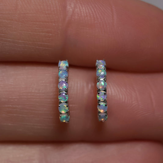 Multi Opal Studs - Sterling Silver
