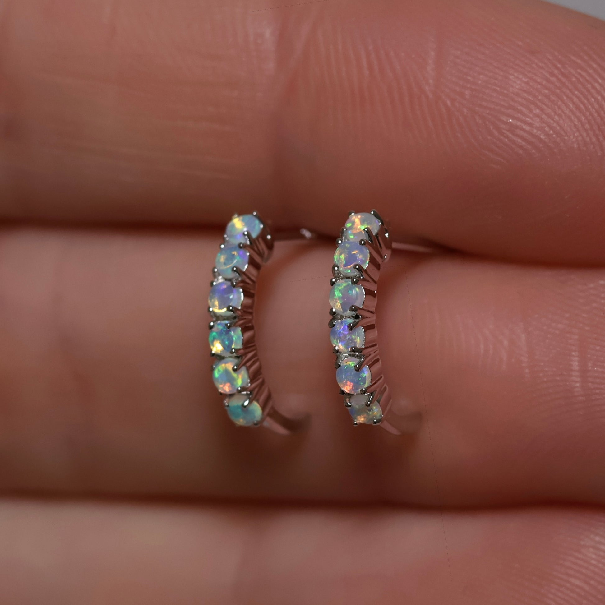 Multi Opal Studs - Sterling Silver