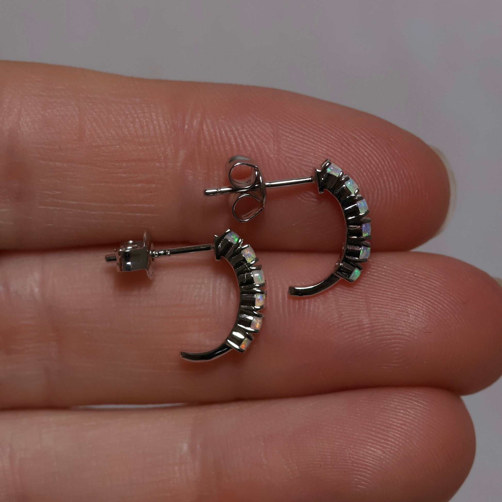 Multi Opal Studs - Sterling Silver