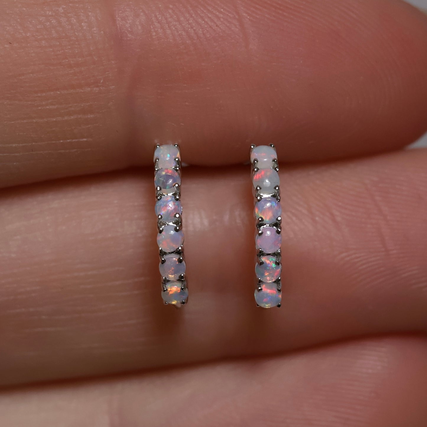 Multi Opal Studs - Sterling Silver