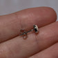 5mm Round Crystal Opal Studs - Sterling Silver