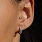 Multi Stone Huggie Earrings - Sterling Silver