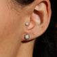 5mm Round Crystal Opal Studs - Sterling Silver