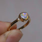 Crystal Opal Ring With Diamonds - 14K Yellow Gold