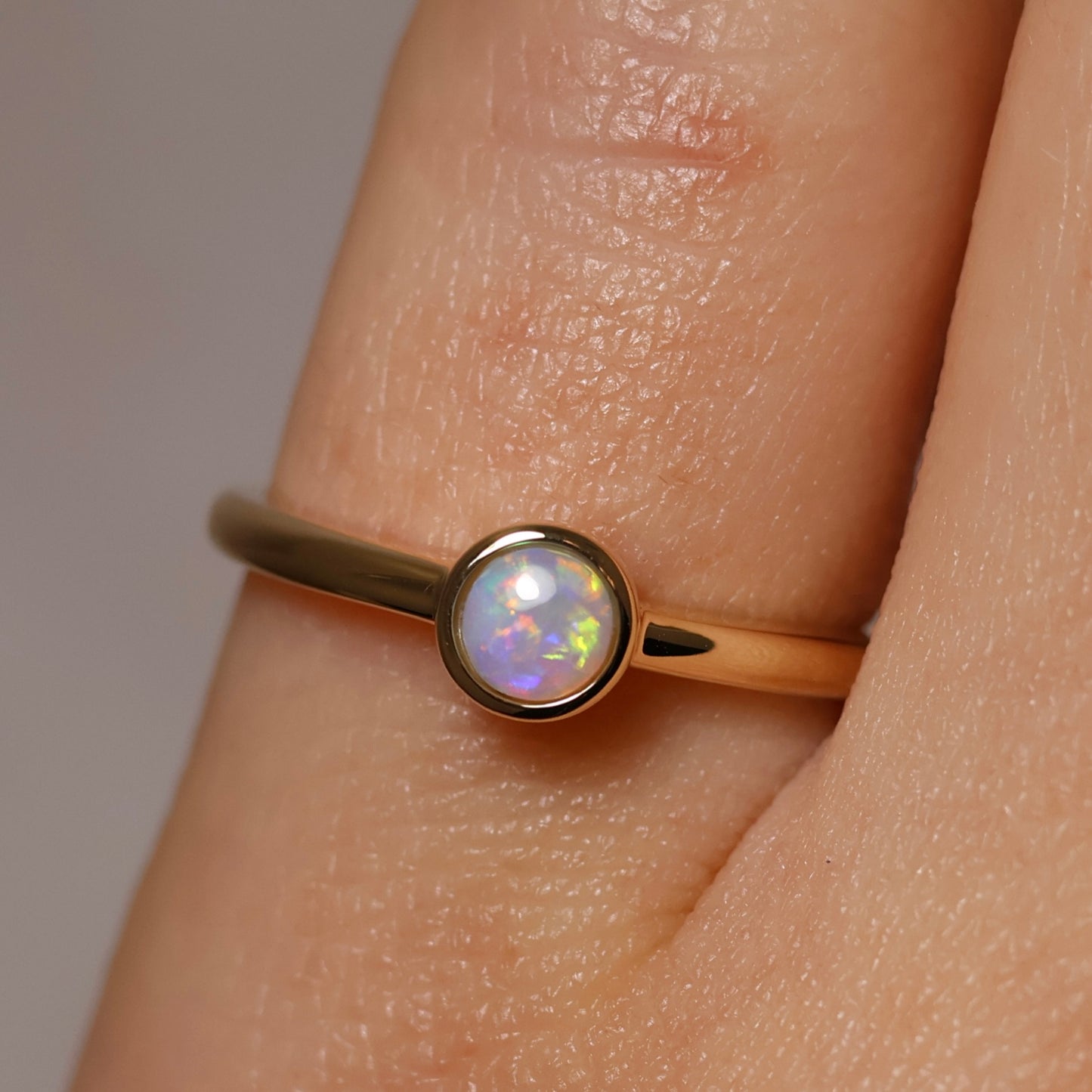 Crystal Opal Ring - 14K Yellow Gold