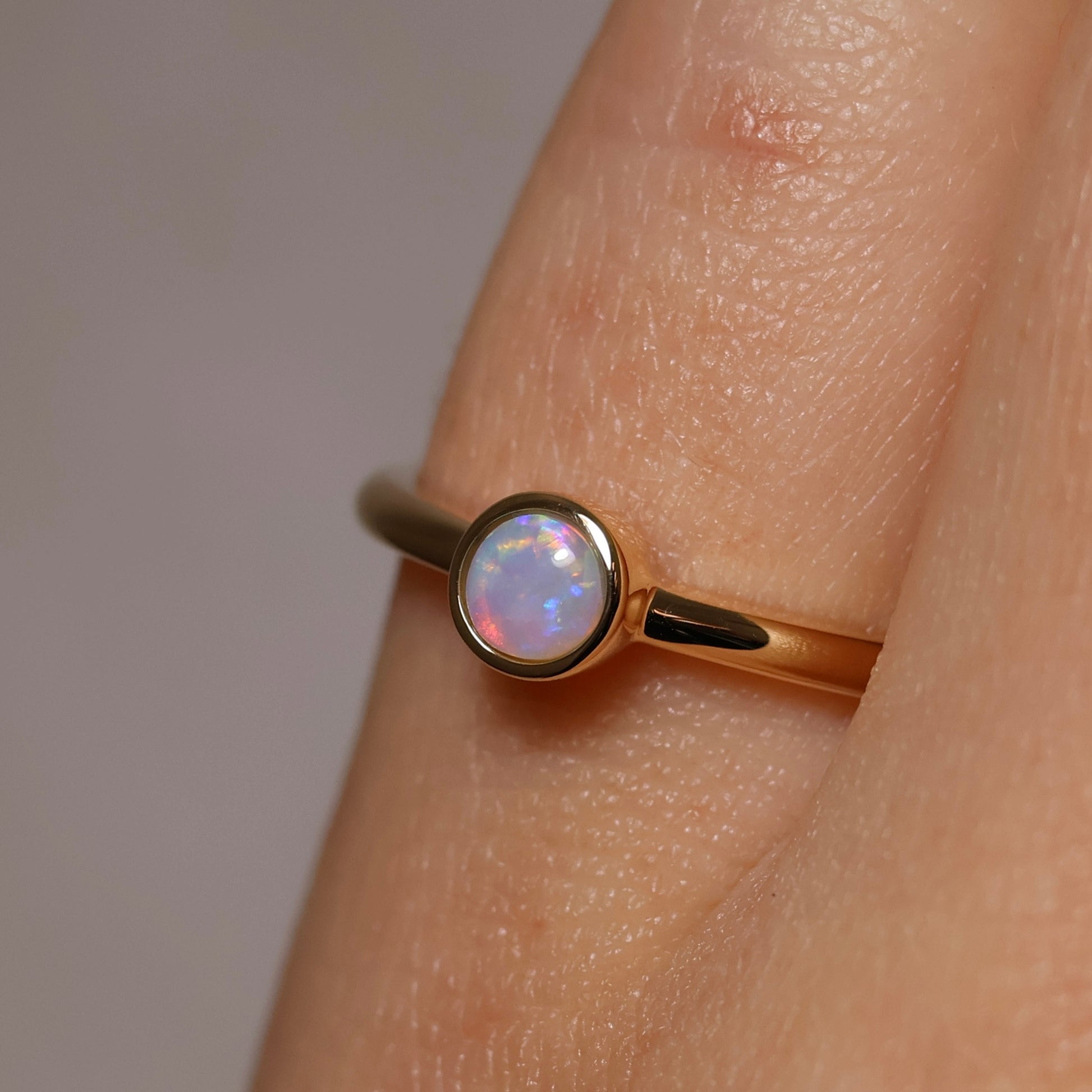 Crystal Opal Ring - 14K Yellow Gold