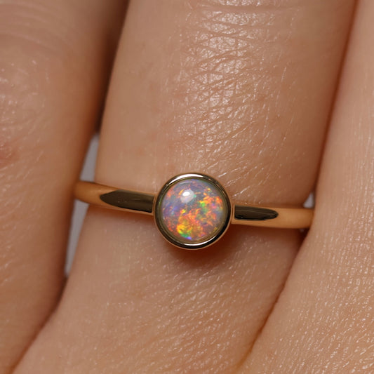 Crystal Opal Ring - 14K Yellow Gold