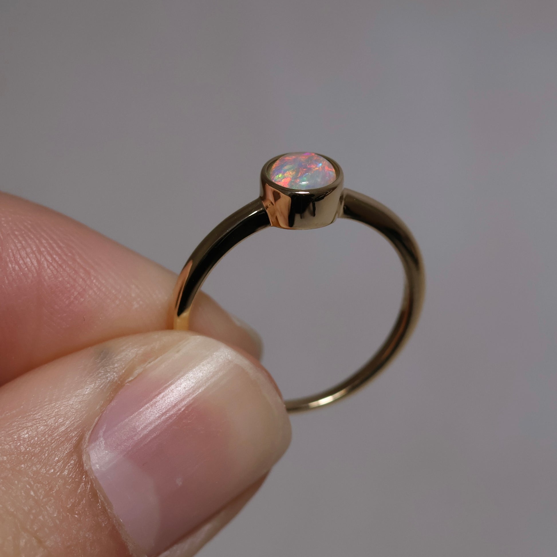 Crystal Opal Ring - 14K Yellow Gold