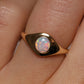 Crystal Opal Signet Ring - 9K Yellow Gold