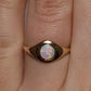 Crystal Opal Signet Ring - 9K Yellow Gold