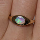Crystal Opal Signet Ring - 9K Yellow Gold