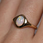Crystal Opal Signet Ring - 9K Yellow Gold