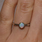 Crystal Opal Ring - Sterling Silver