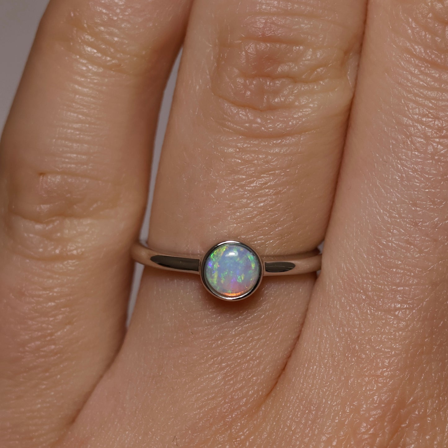 Crystal Opal Ring - Sterling Silver