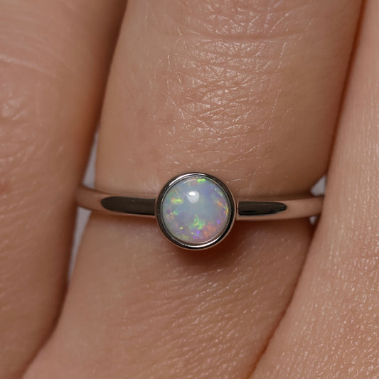 Crystal Opal Ring - Sterling Silver